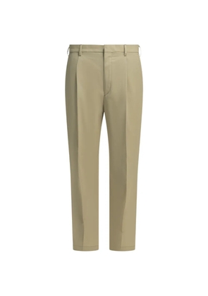 Prada pleated pressed-crease trousers - Neutrals