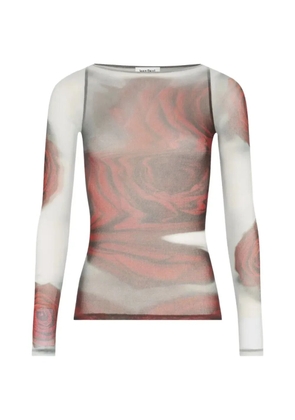 Jean Paul Gaultier Blurry Roses top - Red