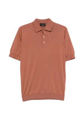 Dell'oglio fine-knit polo shirt - Brown