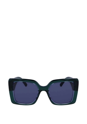 Karl Lagerfeld fan-detail square-frame sunglasses - Green