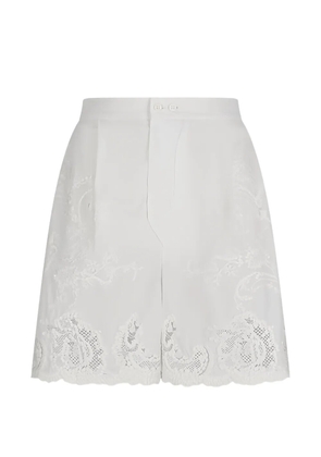 Ermanno Scervino embroidered lace-trim shorts - White