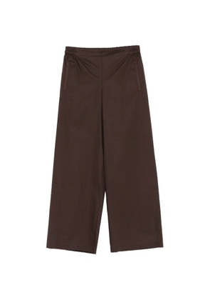 Niu elasticated-waistband wide-leg trousers - Brown
