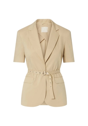 LIU JO belted short-sleeve jacket - Neutrals