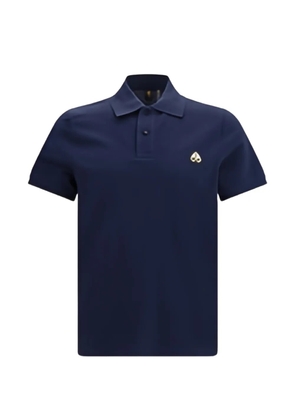 Moose Knuckles Everett logo-plaque polo shirt - Blue