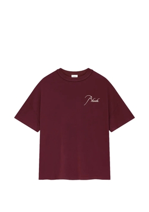 RHUDE logo-print t-shirt - Red