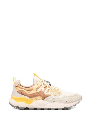 FLOWER MOUNTAIN Yamano 3 perforated panelled sneakers - Neutrals