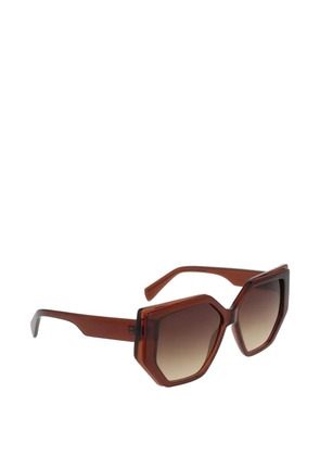 LIU JO geometric-frame sunglasses - Brown