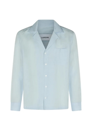 Lardini linen camp-collar shirt - Blue