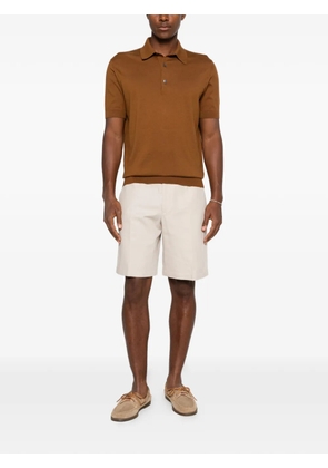 Zegna short-sleeve knitted polo shirt - Brown