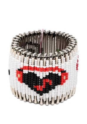 Chopova Lowena beaded safety-pin bracelet - Silver