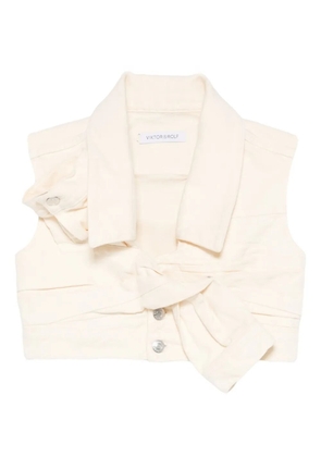 Viktor & Rolf tie-detail top - Neutrals