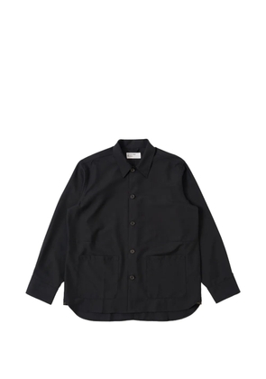 Universal Works patch-pocket overshirt - Black
