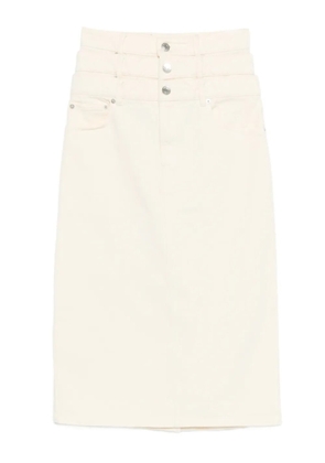 Viktor & Rolf triple layer denim midi skirt - Neutrals