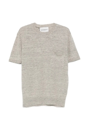 AMARANTO ribbed short-sleeve T-shirt - Grey