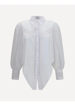 Charo Ruiz Ibiza Devi lace-insert blouse - White