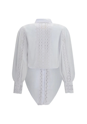 Charo Ruiz Ibiza Devi lace-insert blouse - White