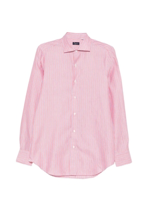 Finamore 1925 Napoli striped long-sleeve shirt - Red