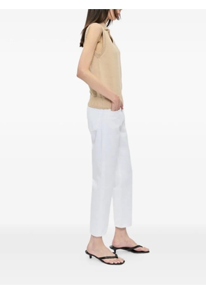 6397 knitted polo vest - Neutrals