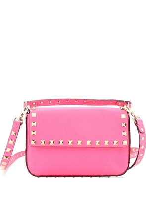 Valentino Garavani Pre-Owned Rockstud Top Handle Pouch Leather Mini crossbody bag - Pink