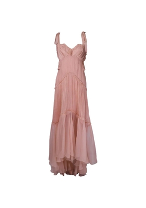 Maria Lucia Hohan pleated sweetheart-neck dress - Pink
