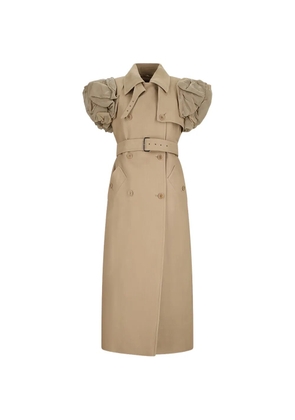 Max Mara puffed-sleeve double-breasted coat - Neutrals