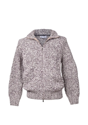 Brunello Cucinelli chunky-knit zip-up sweater - Neutrals