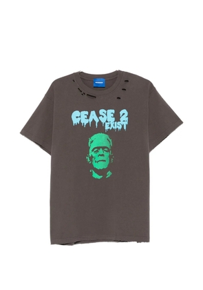 DAGGER graphic-print distressed T-shirt - Grey