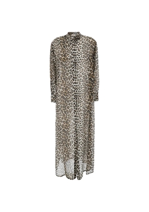 Jucca leopard-print shirt dress - Neutrals