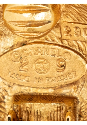 CHANEL Pre-Owned Interlocking CC clip-on earrings - Gold