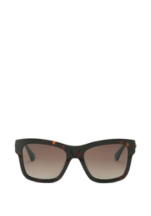 Kurt Geiger London tortoiseshell-effect rectangle-frame sunglasses - Brown