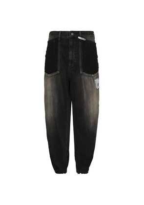 Maison MIHARA YASUHIRO cut-off panelled jeans - Black