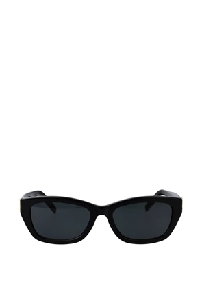 Saint Laurent logo-plaque cat-eye sunglasses - Black