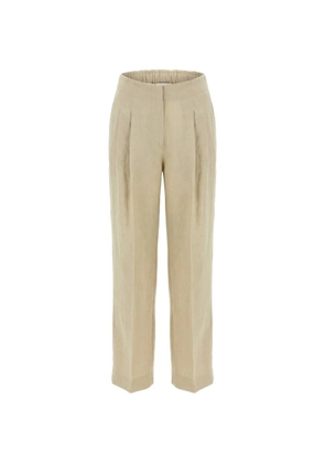 120% Lino pleated trousers - Neutrals