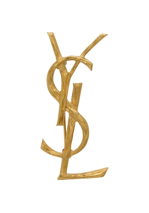 Saint Laurent textured-finish brooch - Gold