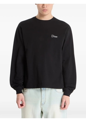dime logo-detail long-sleeve top - Black