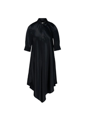 Club21 Collection asymmetric silk-satin dress - Black