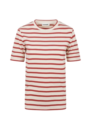 Jil Sander striped ribbed T-shirt - Neutrals