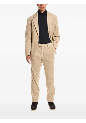 Brunello Cucinelli three-button corduroy suit - Neutrals