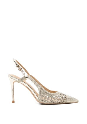 chiconic perforated slingback pumps - Gold