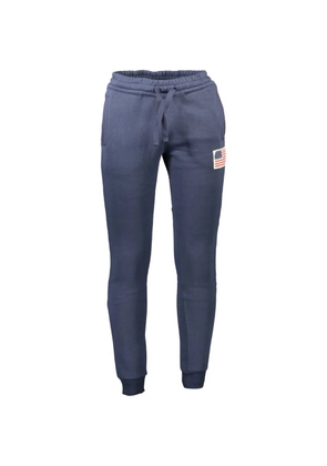 U.S. POLO ASSN. flag-patch track pants - Blue