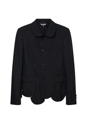 Black Comme Des Garçons scalloped-hem Peter Pan-collar jacket