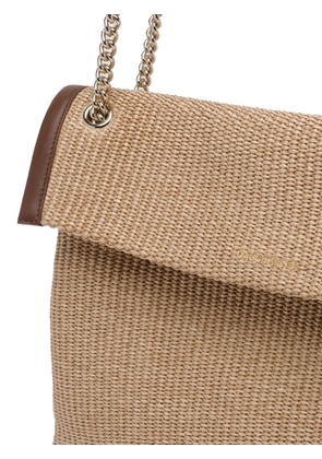 Orciani midi Venus Soft leather-trim shoulder bag - Neutrals