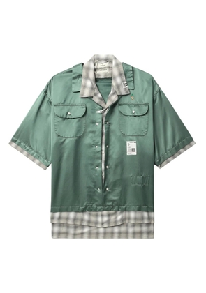 Maison MIHARA YASUHIRO layered cotton-blend shirt - Green