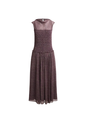 Polo Ralph Lauren smocked circle-print dress - Purple