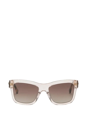 Kurt Geiger London tortoiseshell-effect rectangle-frame sunglasses - Neutrals