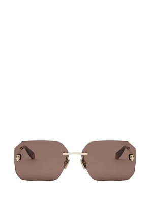 Bvlgari Serpenti geometric-frame sunglasses - Brown