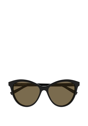 Saint Laurent Eyewear cat-eye logo-lettering sunglasses - Black
