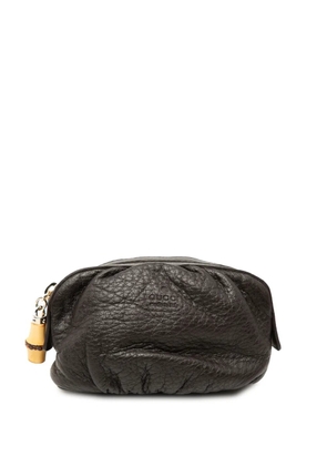 Gucci Pre-Owned 2000-2015 Leather Bamboo Cosmetic pouch - Brown