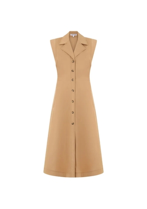 Veronica Beard sleeveless button-down midi dress - Neutrals
