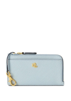 Lauren Ralph Lauren logo-plaque leather wallet - Blue